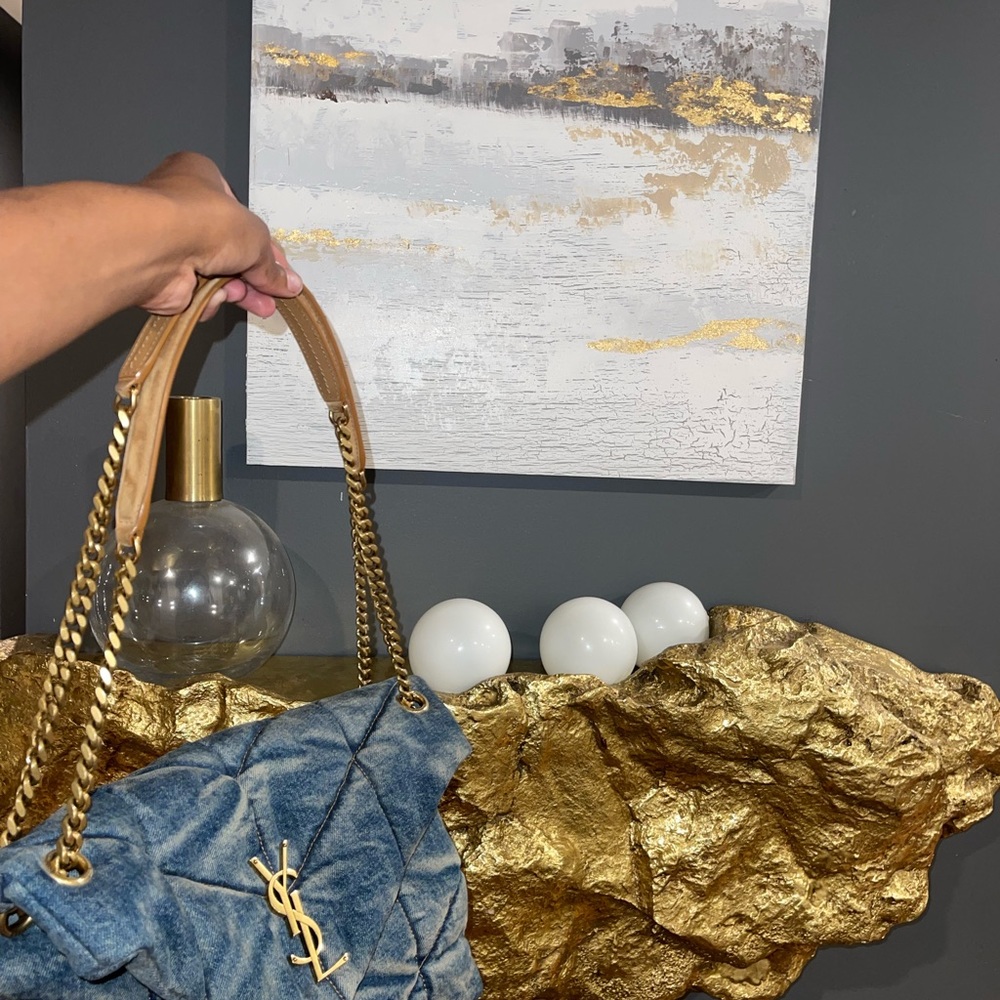 Authentic YSL Small Denim Puffer Bag - Picture 8 of 14